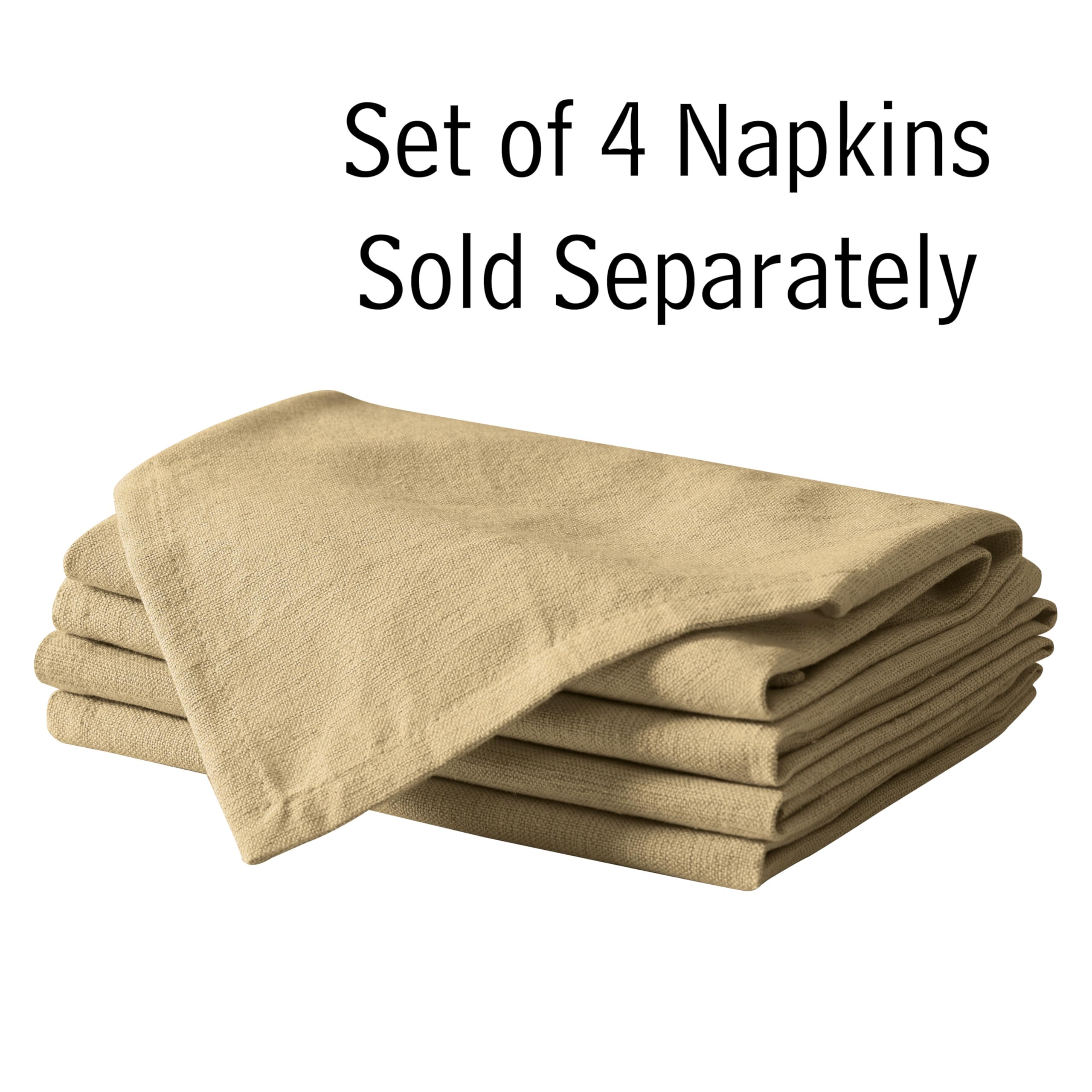 Home Bargains Plus Charleston Beige 52 x 70 inch Rectangle Fabric Tablecloth, Cotton Table Cover for Indoor Outdoor Dining, Machine Washable Solid Color Tablecloths for Everyday Use - Image 7